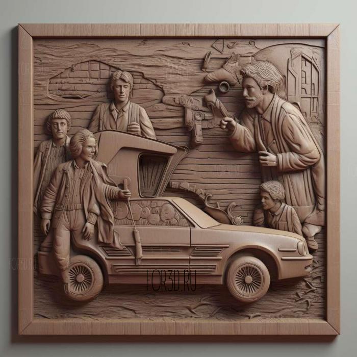 Back to the Future 1 stl model for CNC